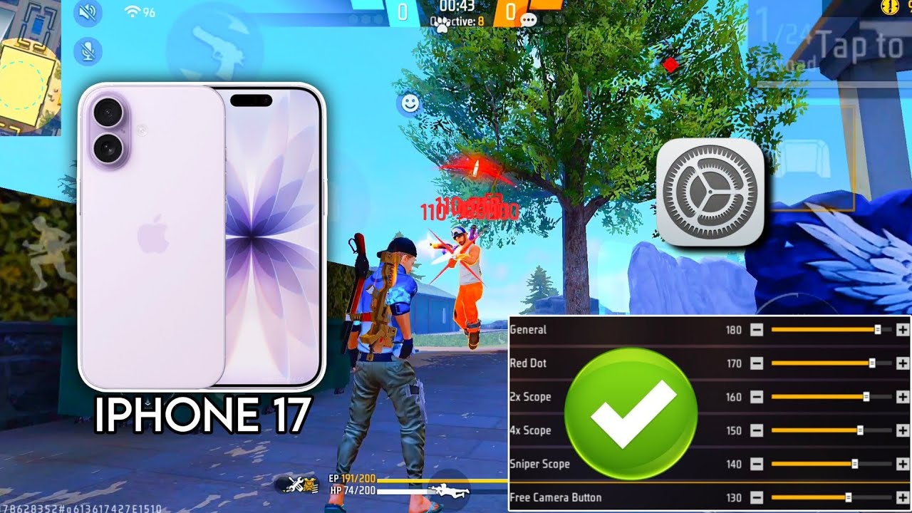 iPhone 17 free fire sensitivity setting ⚙️ | iPhone 17 free fire headshot setting ⚙️