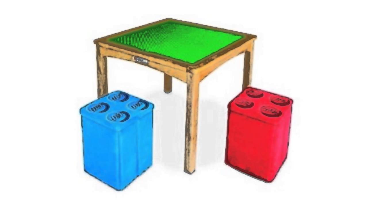 Imaginarium Activity Table With 2 Ottomans