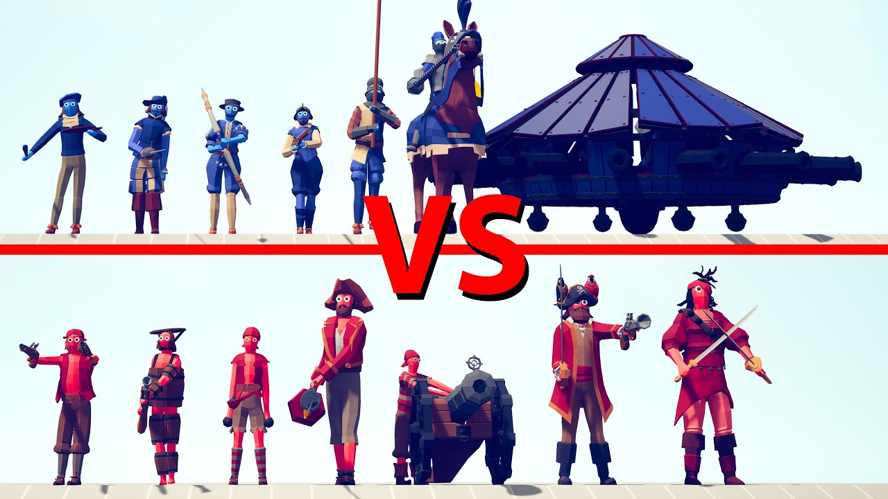 RENAISSANCE TEAM vs PIRATE TEAM - Totally Accurate Battle Simulator TABS
