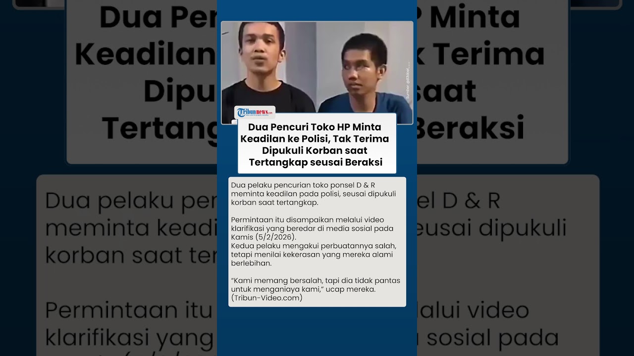 Viral Video Dua Pencuri HP Minta Keadilan ke Polisi, Tak Terima Dipukuli Korban seusai Tertangkap