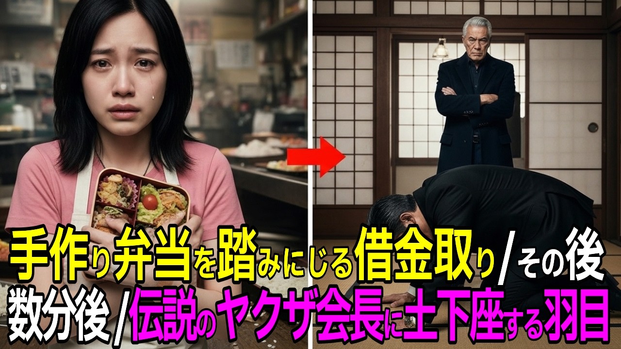貧しい惣菜屋の弁当を嘲笑し踏み躙る悪徳業者、その直後「10年前の豚の貯金箱」の恩返しに来た大企業会長と判明し青ざめる結果に【感動する話】