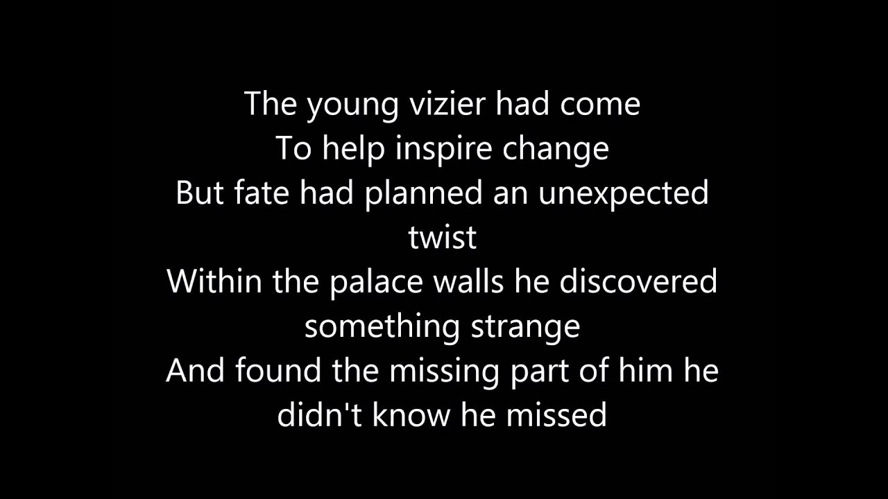 A Thousand and One Nights - Lyrics (Starkid's Twisted)