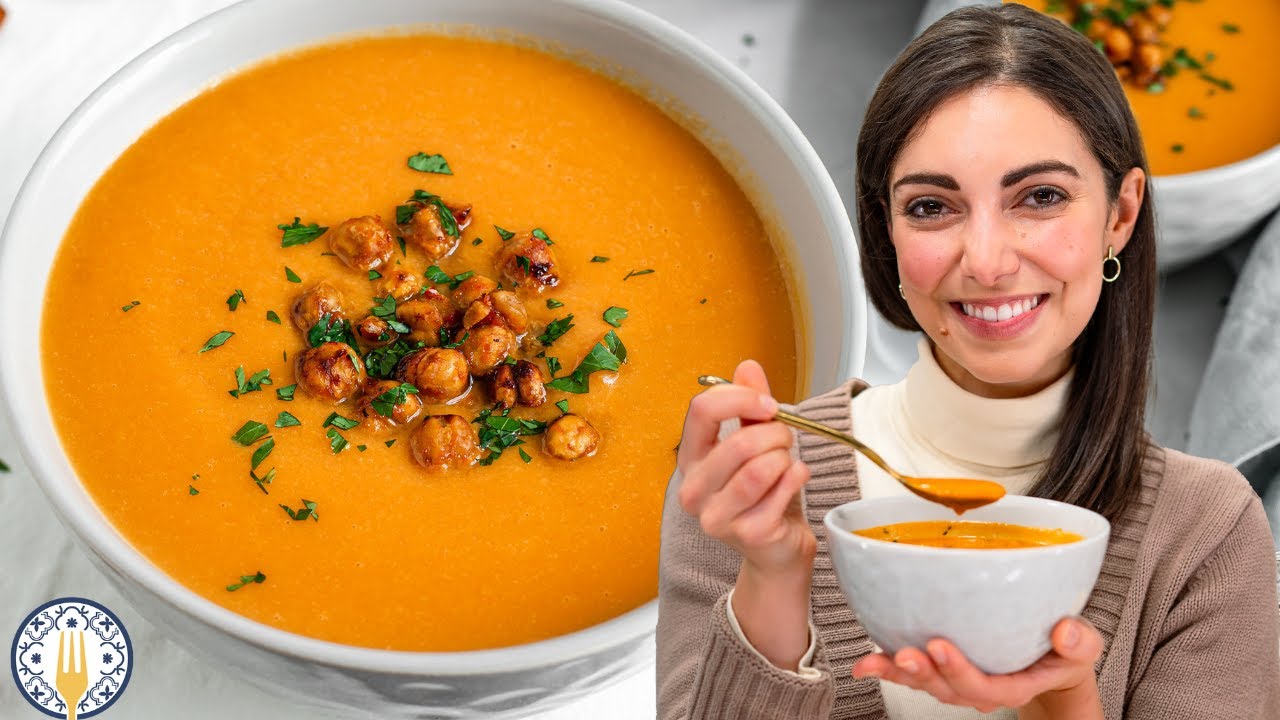Морковно-имбирный суп 🥕 Менее 5 долларов (без молочных продуктов)