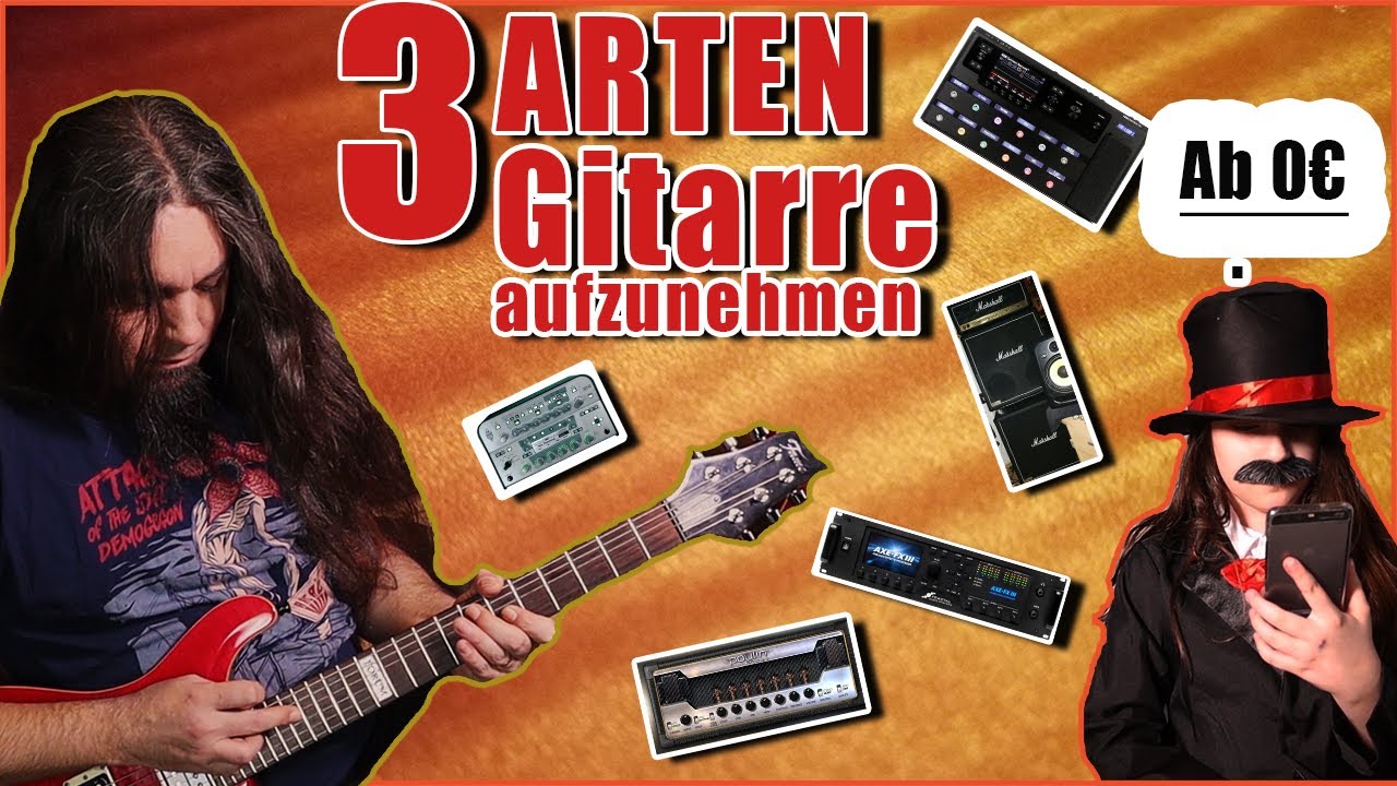3 ARTEN eine GITARRE aufzunehmen - EQUIPMENT