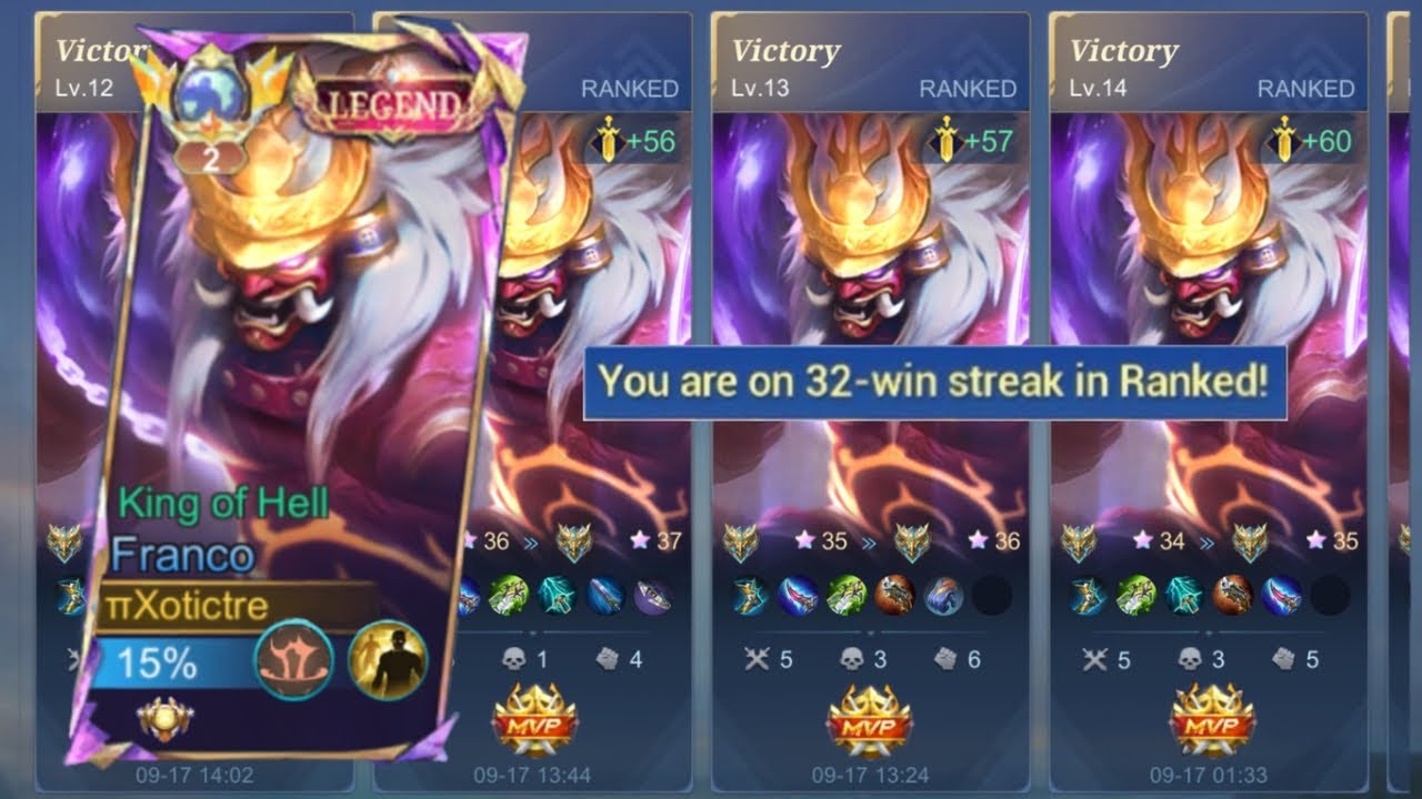 FRANCO BEST BUILD & EMBLEM TO RANK UP FASTER ( 100% auto winstreak ) FRANCO EXP LANE GAMEPLAY ~ MLBB
