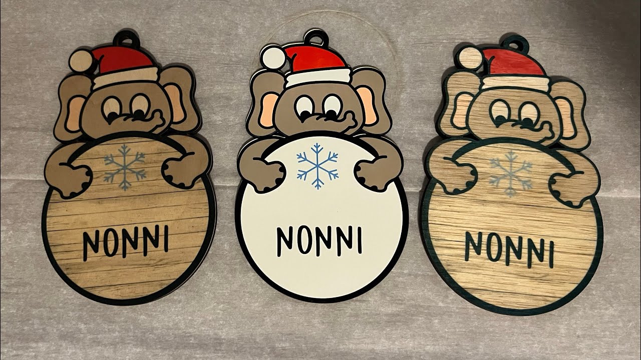 Sublimation on Laser Cut Wood.