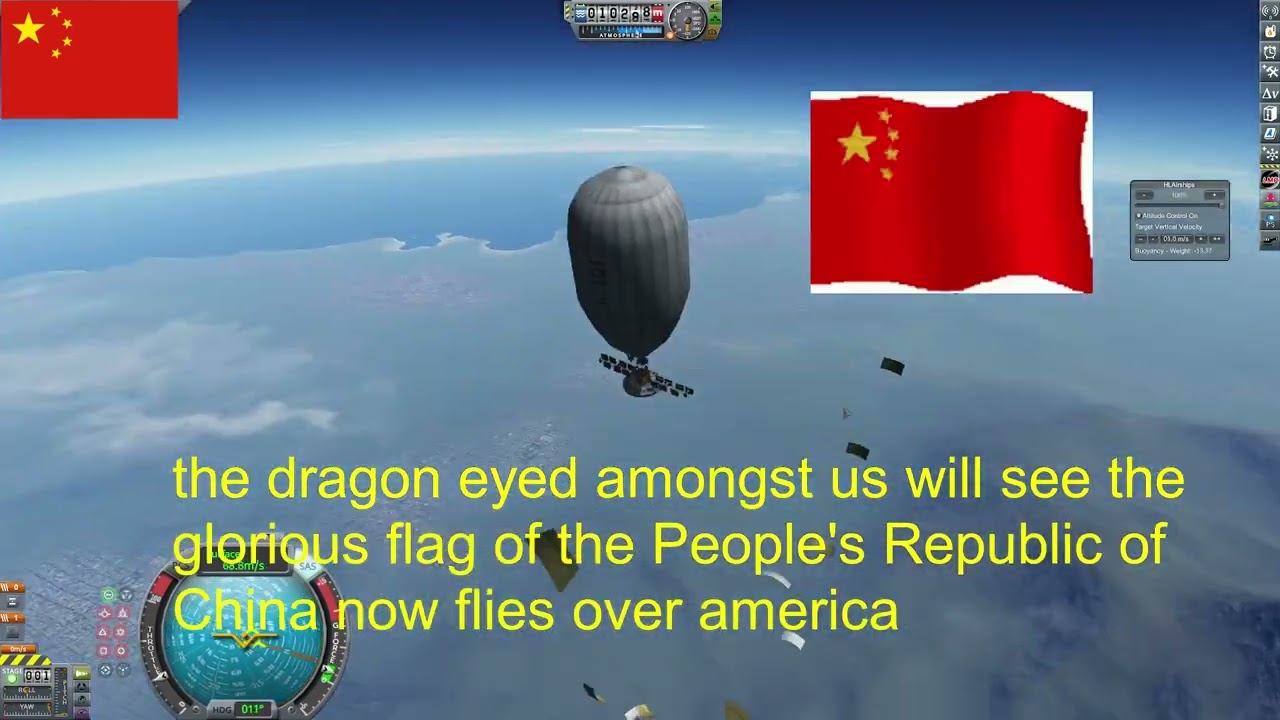 中国人China spy balloon气球焰火kerbal space center监视