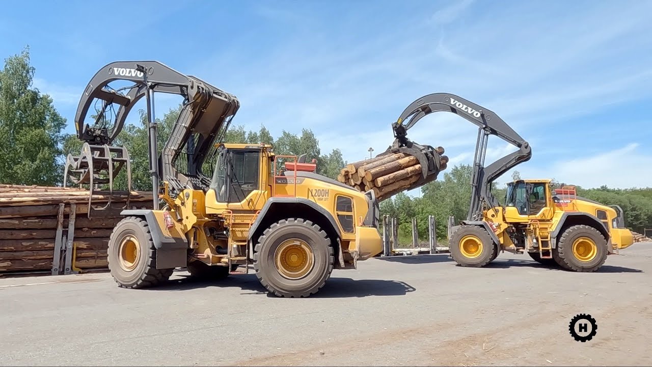 Nové Volvo L200 Highlift - vykládka vagonů na pile