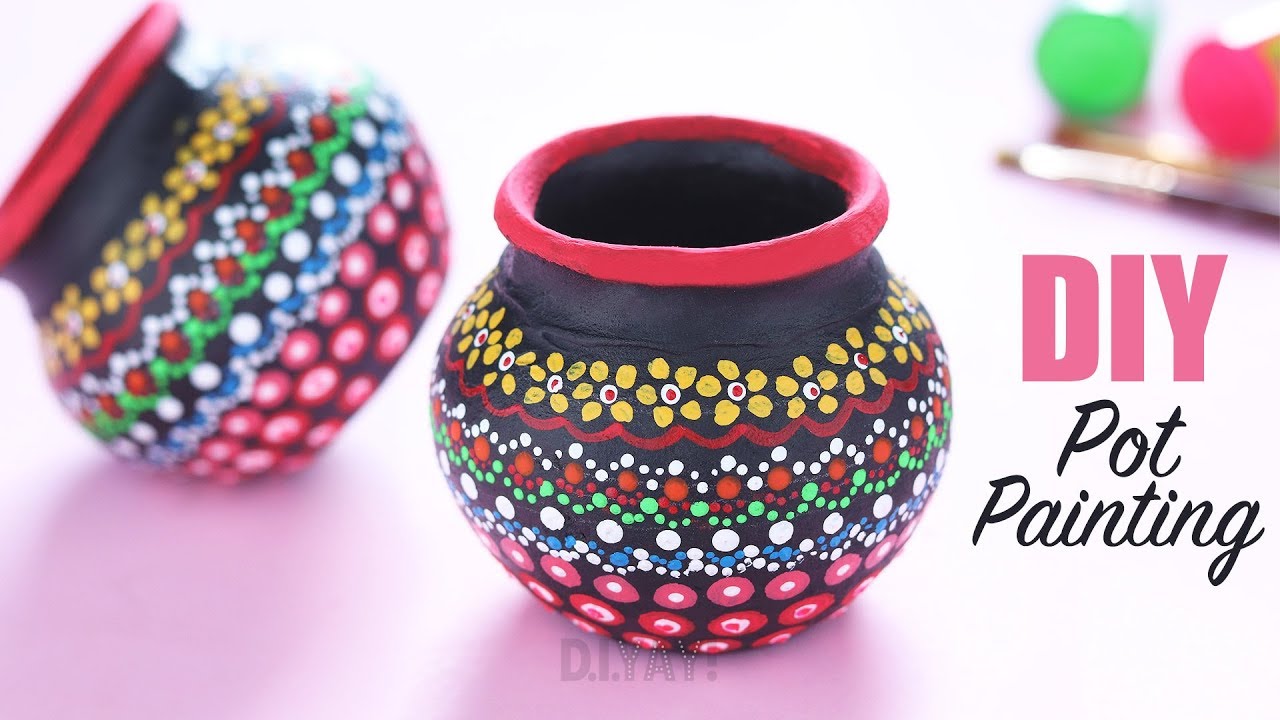 POT PAINTING IDEAS | Mandala Pot Painting  | Pongal Pot Painting