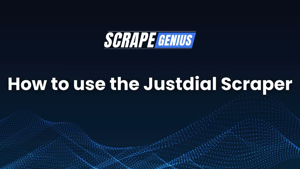 How to use the Justdial Scraper.