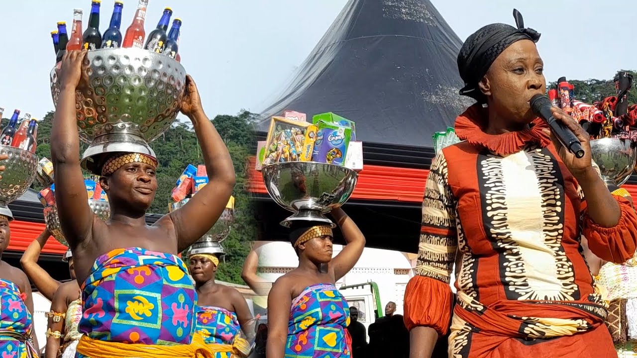 Watch How Abena Serwaa Presented Kojo Antwi's Wife Roclyn's Funeral Items To The Family