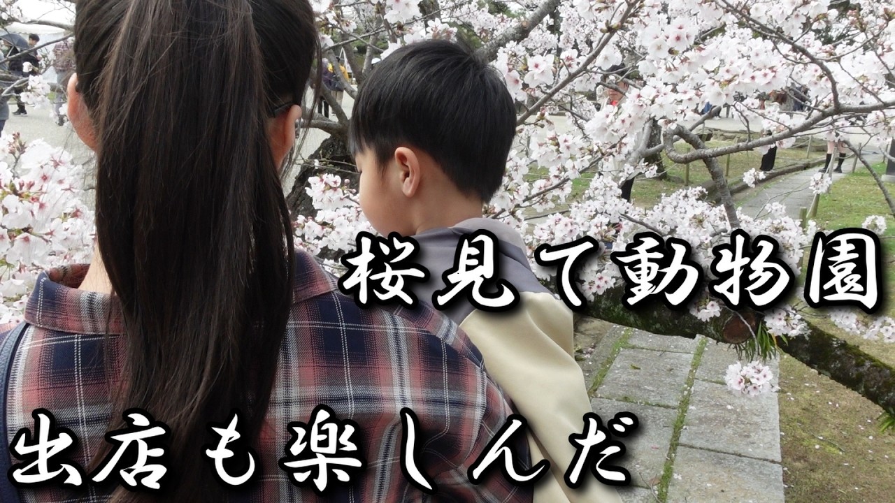 家族で桜見て春を感じ出店で色々と食べて楽しんだ平日の1日。
