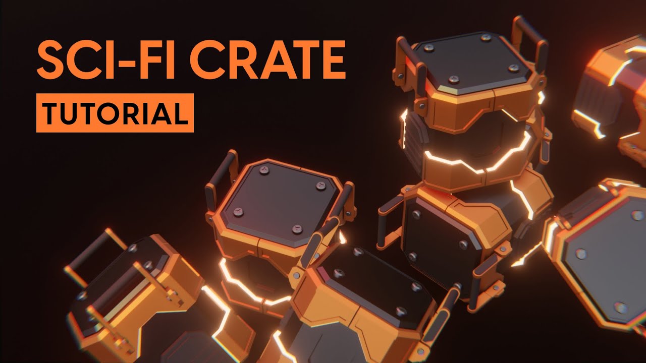 Non-destructive Sci-Fi Crate Tutorial / ND Addon / Hard Surface / Blender