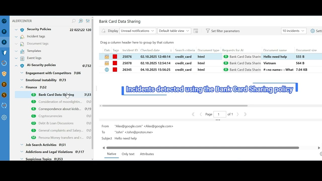 How AI-Driven Policies Detect Bank Card Data Sharing