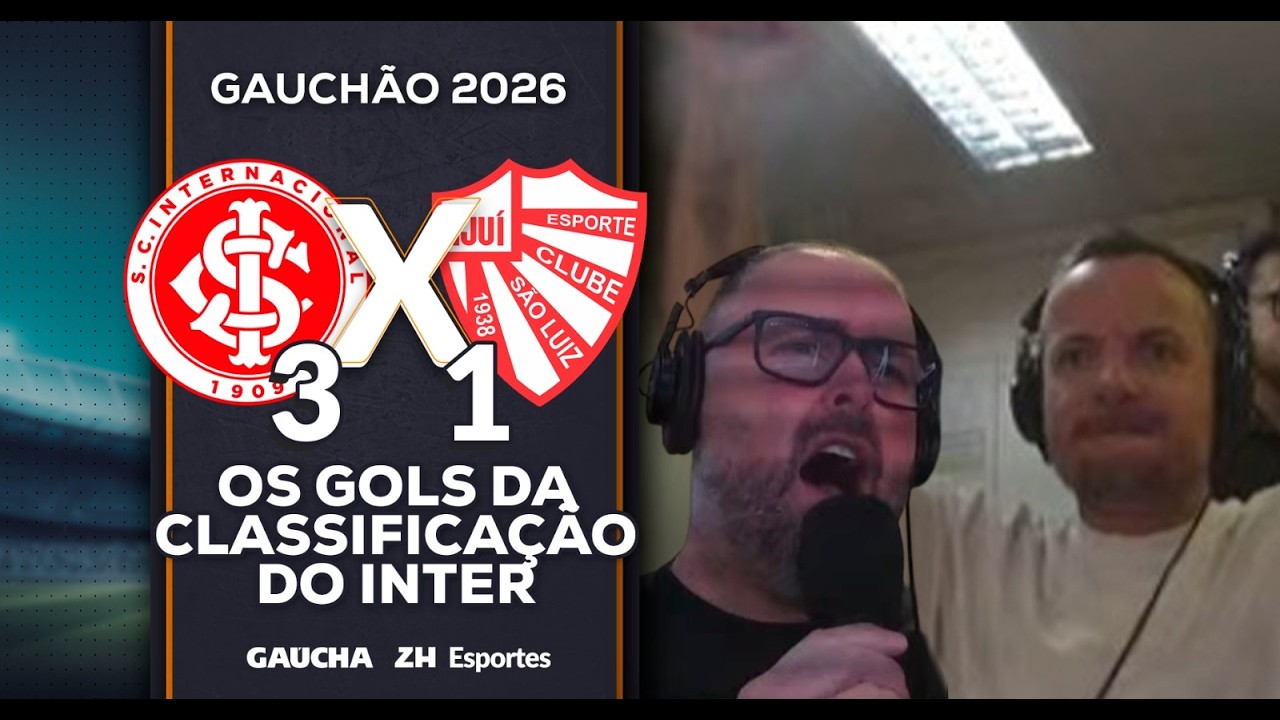 LUCIANO PÉRICO NARRA OS GOLS DA CLASSIFICAÇÃO COLORADA | INTER 3x1 SÃO LUIZ | 08/02/26