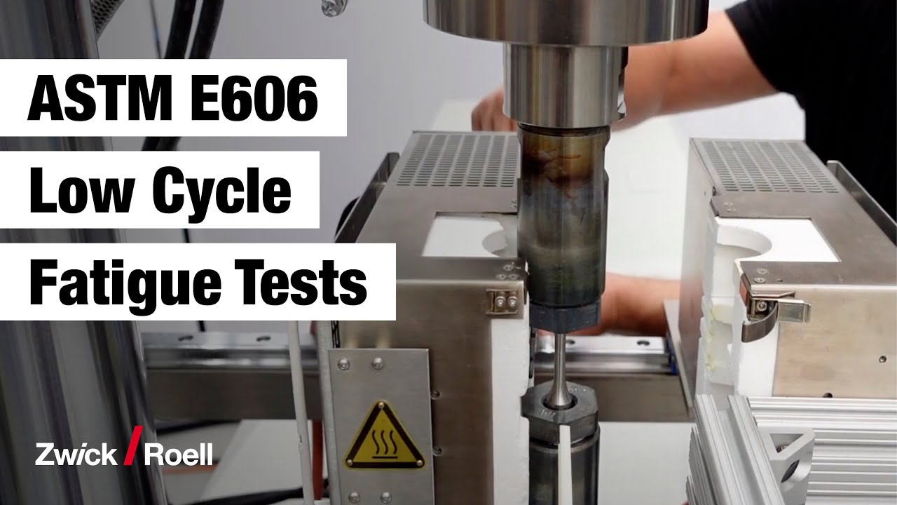 Low cycle fatigue test according to ASTM E606 at elevated temperature