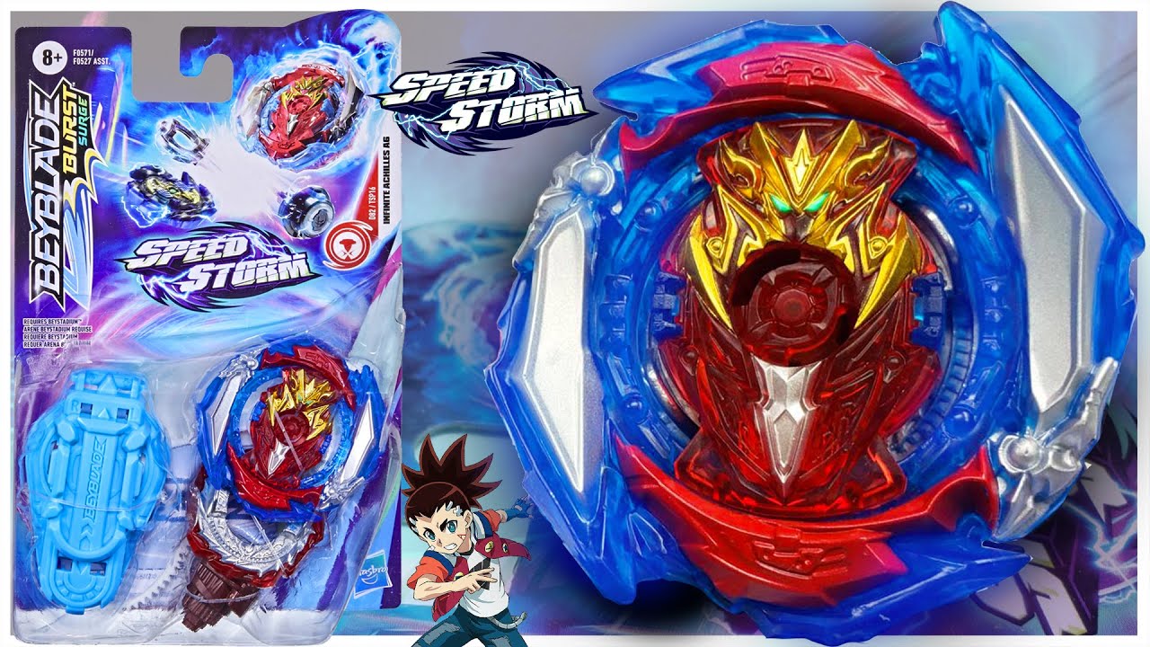 NEW INFINITE ACHILLES A6 1B-D Dimmensioning-SP Beyblade Burst Surge Speedstorm REVIEW!