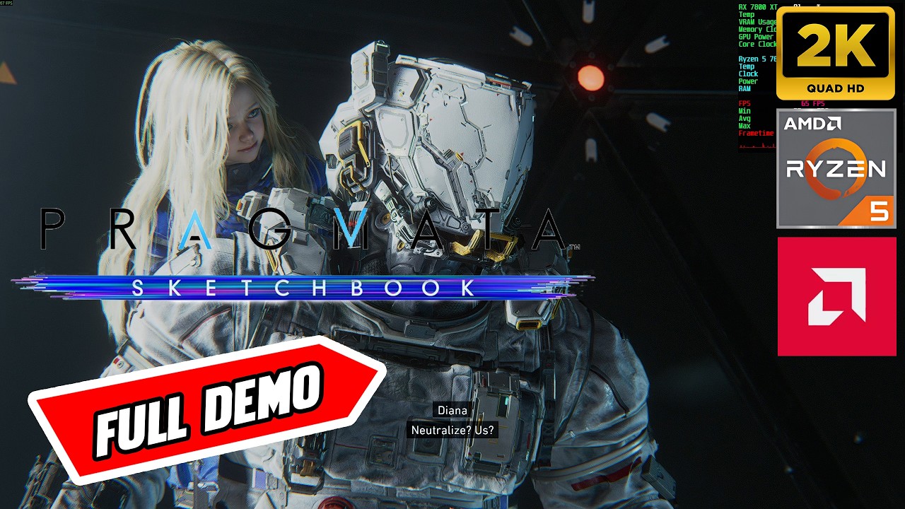 PRAGMATA Full Demo Gameplay | RX 7800 XT + Ryzen 5 7600X | 2K No Commentary