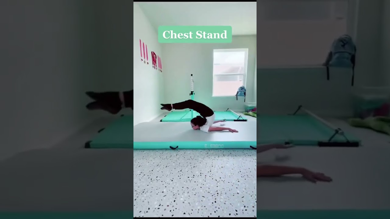 Chin stand vs. chest stand! 🤸&zwj;♀️ #TheZellerSisters #Flexibility #Contortion