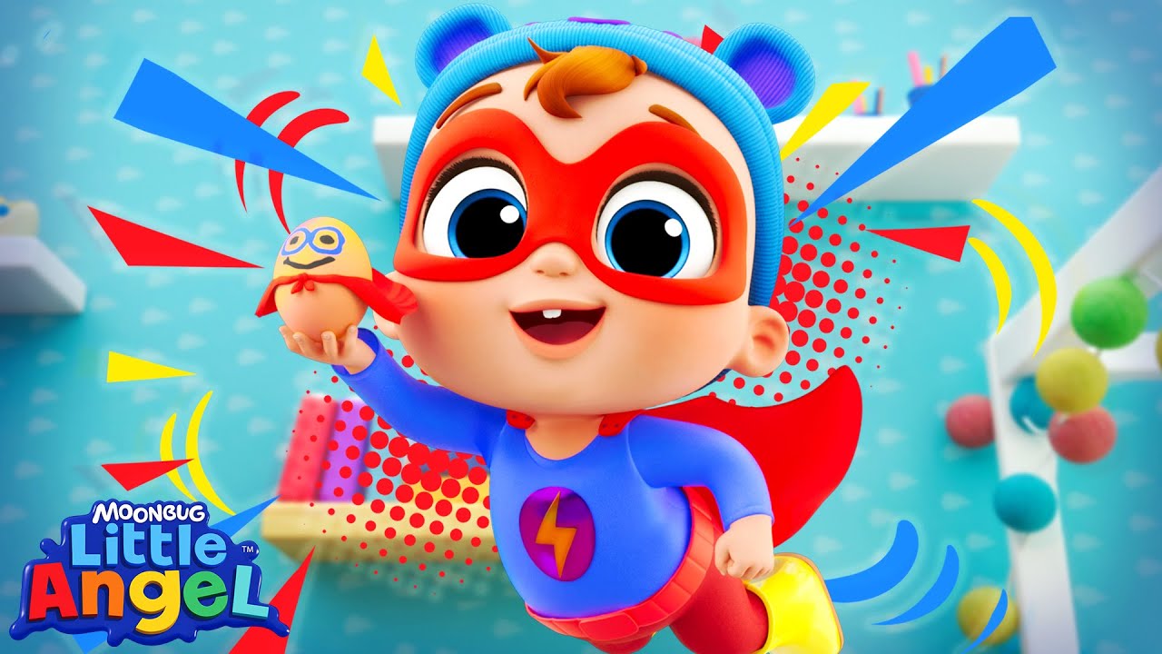 Baby John is a Superhero - Egg-cellent Adventures! | Little Angel Kids Songs & Nursery Rhymes