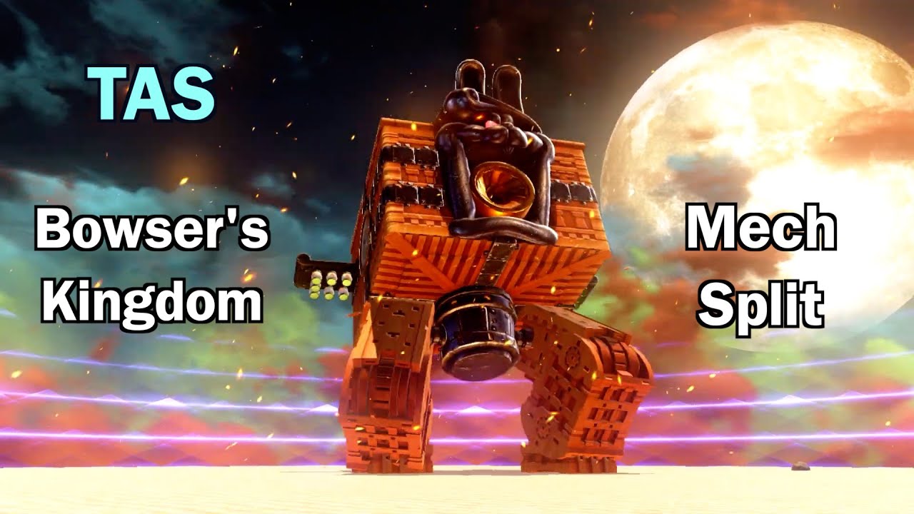 [TAS] Super Mario Odyssey Mech Split (Bowser's Kingdom) in 3:07.267