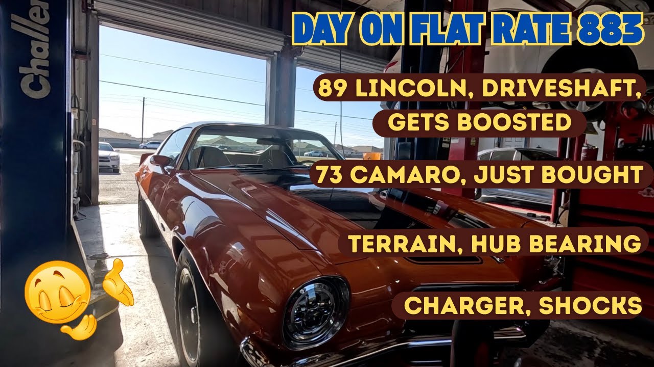 89 LINCOLN, DRIVESHAFT, BOOSTED. 73 CAMARO, JUST BOUGHT. TERRAIN BEARING. CHARGER SHOCKS. DAY 883
