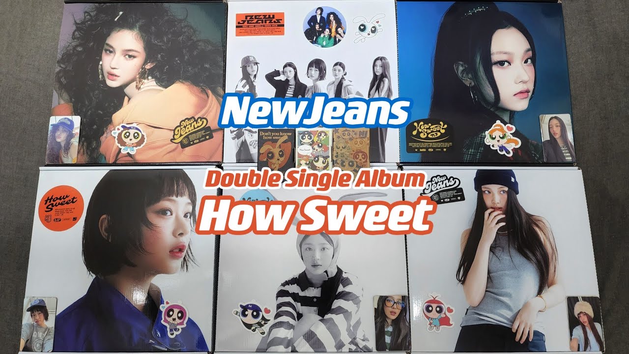 [Unboxing] NEWJEANS - HOW SWEET 2nd Single Album (All Members Standard + Weverse ver.) with POBs