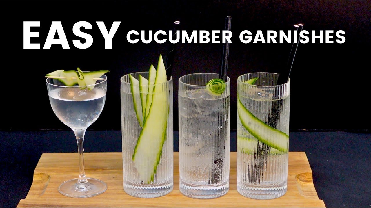 4 Easy Cucumber Cocktail Garnishes in Under 4 minutes!