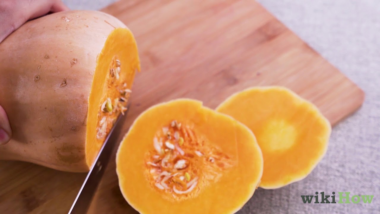 Butternuss Kürbis Schälen