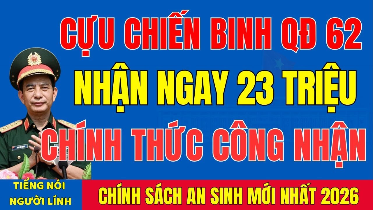 Cựu Chiến Binh Quyết Định 62: Công Nhận Người Có Công Và Trợ Cấp Một Lần Gồm Những Gì?#tintuc
