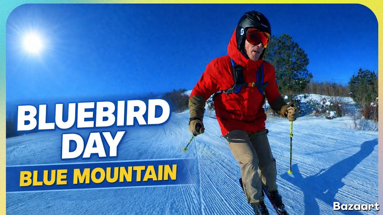 I Skied Across Blue Mountain on a Perfect Bluebird Day @bluemountainresort 