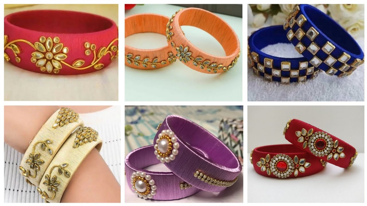silk thread bangles designs/thread bangles designs 2025/silk thread bangles collection/thread bangle