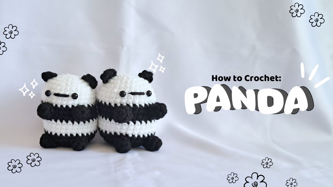 How to Crochet Mini Plushie Panda | Crochet Desk Decor |Easy Crochet Tutorial for Beginners