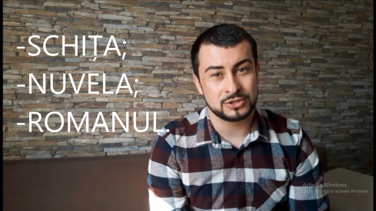 Schița, nuvela și romanul - Profu'