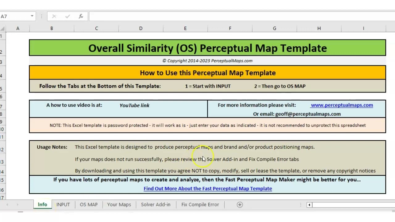 How to Use the Free Overall Similarity (OS) Perceptual Map Template