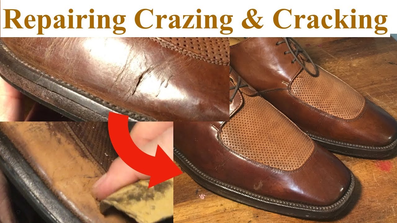 Mezlan Linea crack repair by sanding