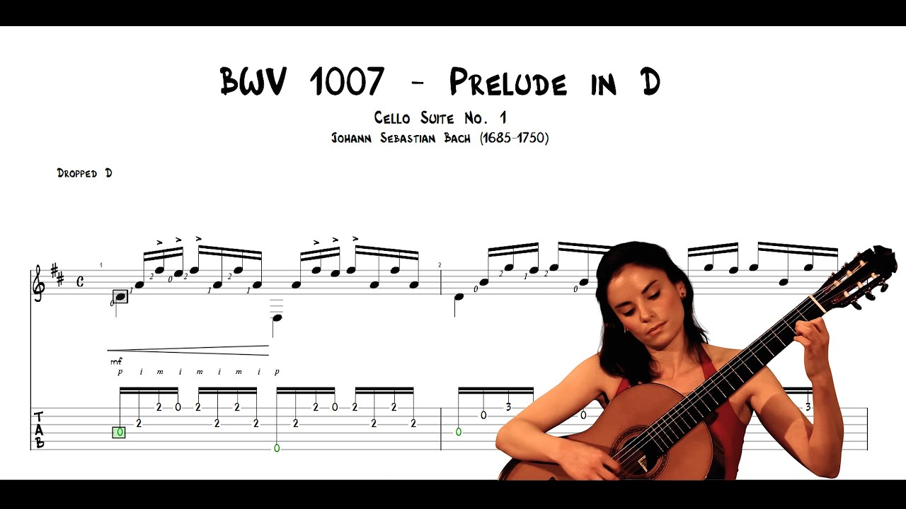 Ana Vidovic | J. S. Bach - Prelude BWV 1007 (Cello Suite No. 1) Guitar Tab