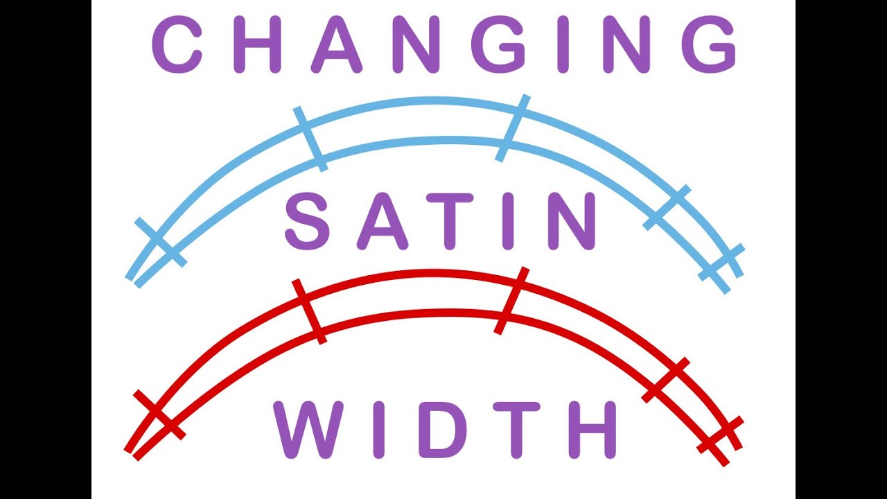 Changing a satin width