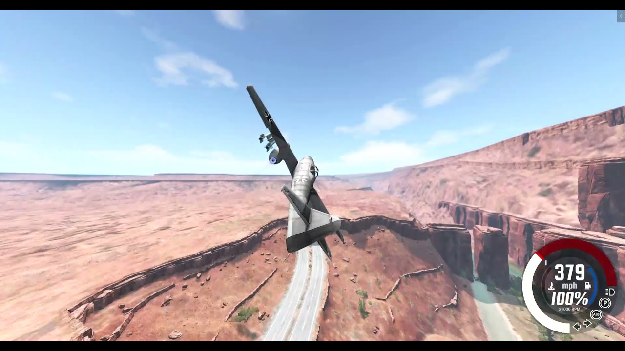 BeamNG.drive fighter jet stunt