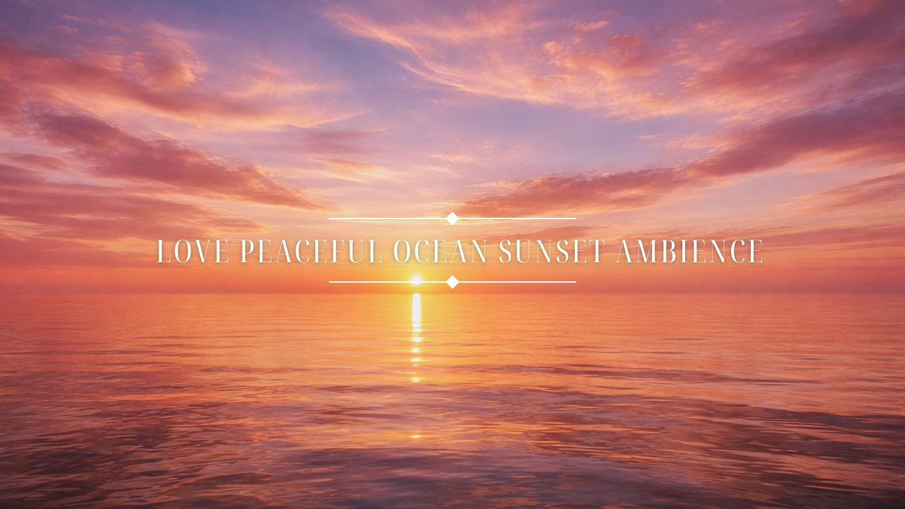 Divine Love | Peaceful Ocean Sunset Ambience for Prayer & Reflection – 3 Hours 4K