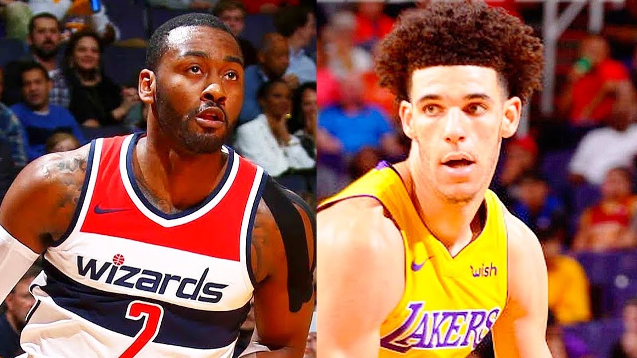 Lonzo Ball vs John Wall - John Wall Gets Revenge, Lonzo Ball Air Balls 3 Pointer