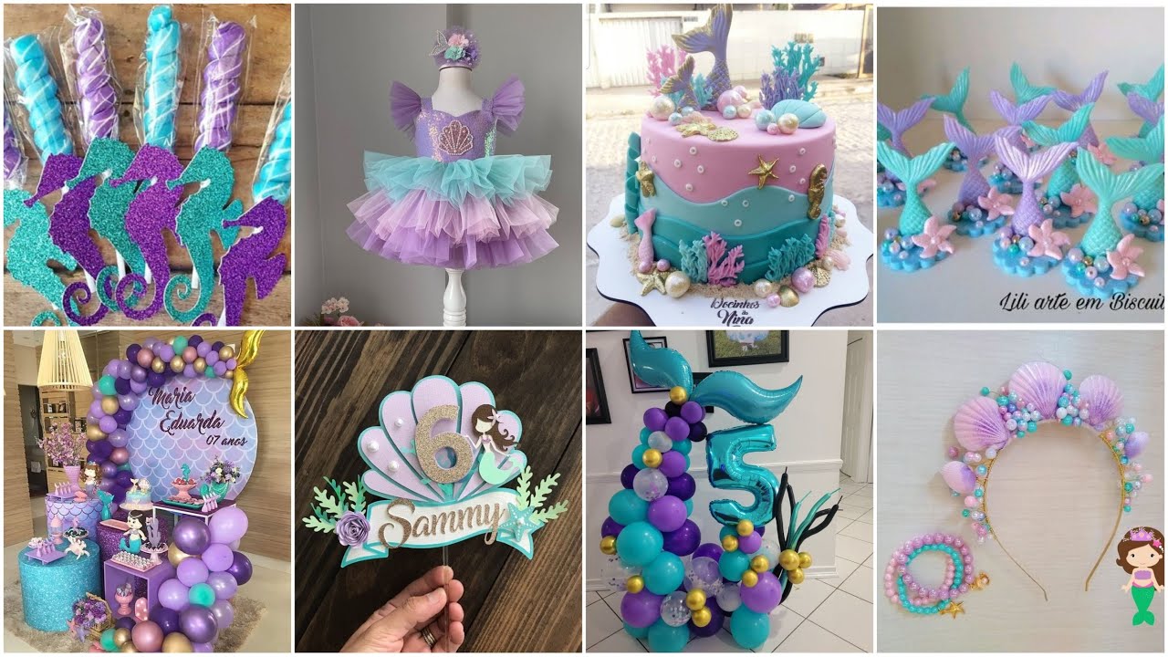 Mermaid birthday theme decorations ideas || Mermaid birthday theme