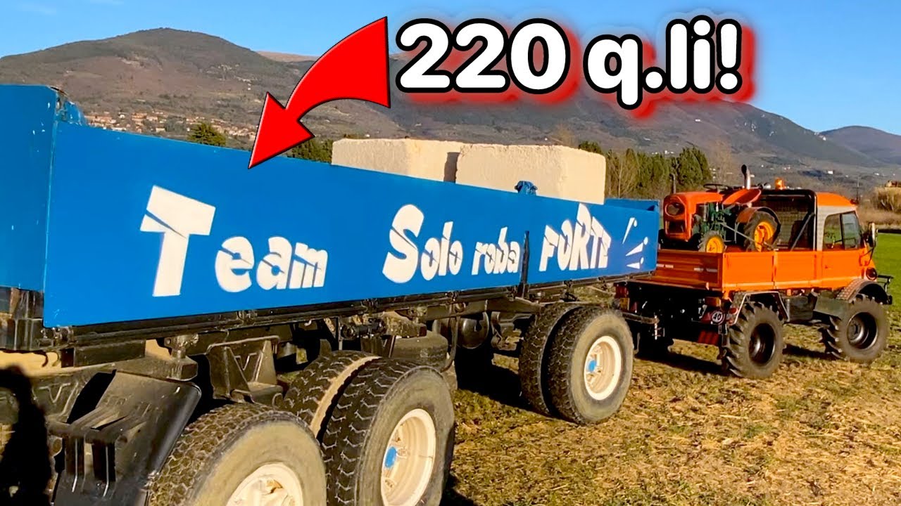 UNIMOG pulling Trailer 22 TONS