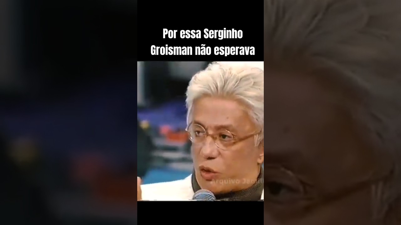 Por essa Serginho Groisman n&atilde;o esperava. #serginhogroisman #clodovil #conselhos #reflex&atilde;o #lgbt