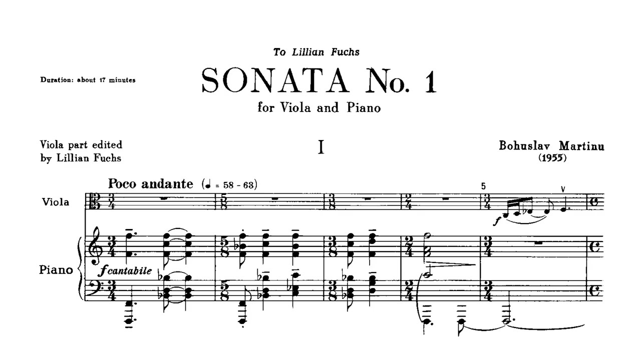 Bohuslav Martinů - Viola Sonata, H.355