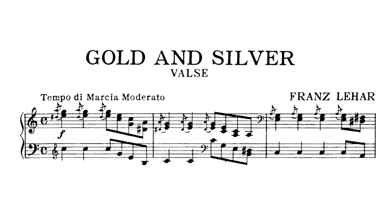 Franz Lehár - Gold and Silver waltz (score video)