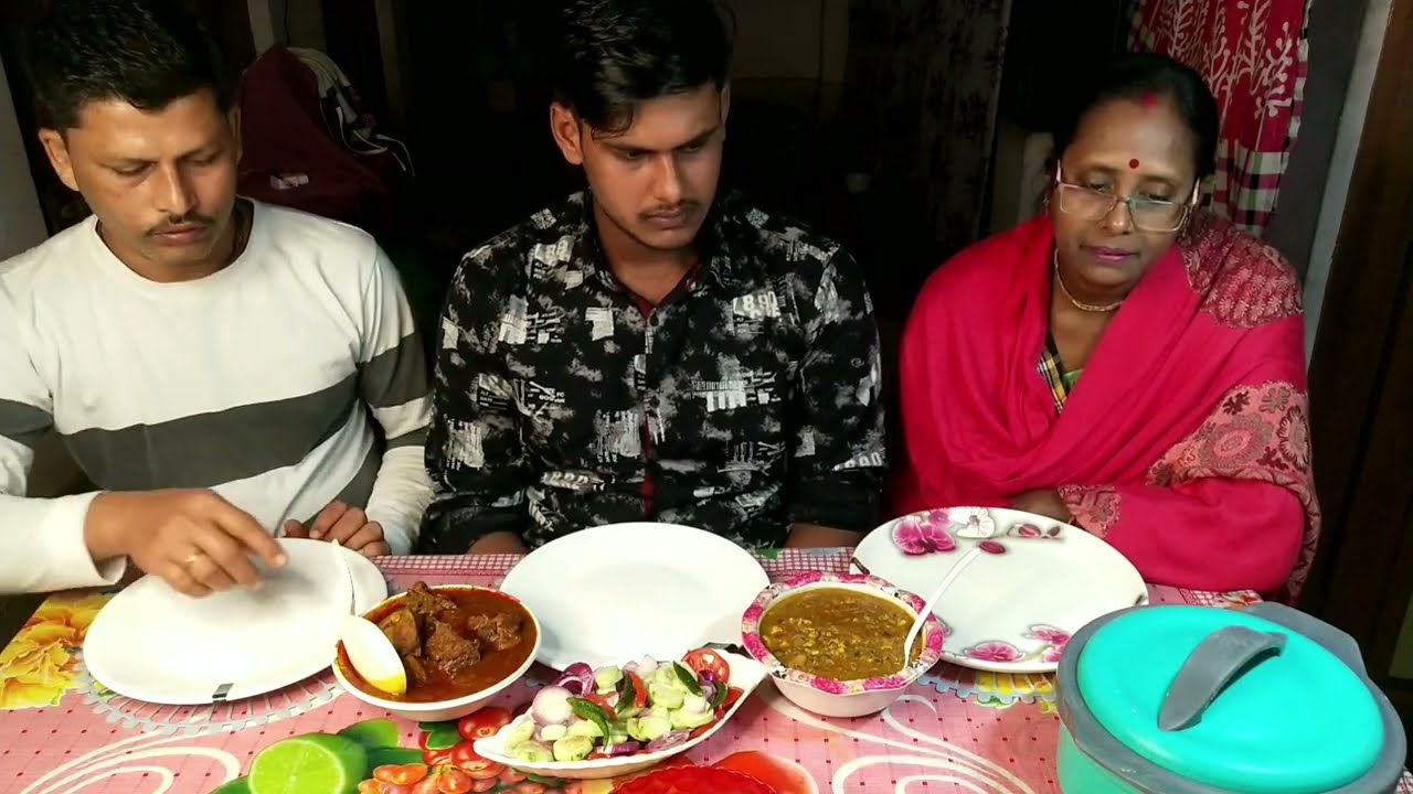 Ajker Dinner - Jompesh Dinner | Garam Garam Hat Ruti Sathe Chicken | Egg Tarka | Nice Eating Show