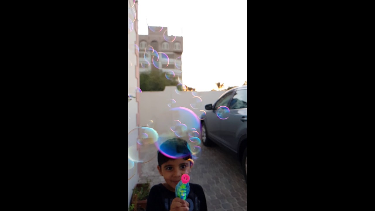 Happiness lies in blowing bubbles and watch it fly high