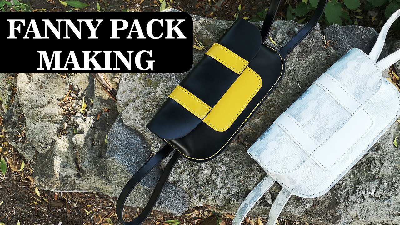 Leather fanny pack making with pdf patterns