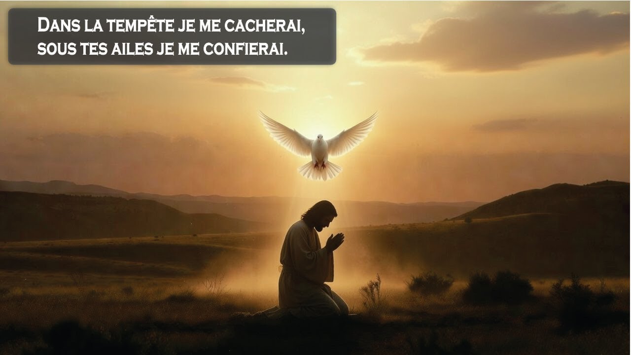 Sous tes ailes, je reposerai,mon âme en paix te rencontrera.